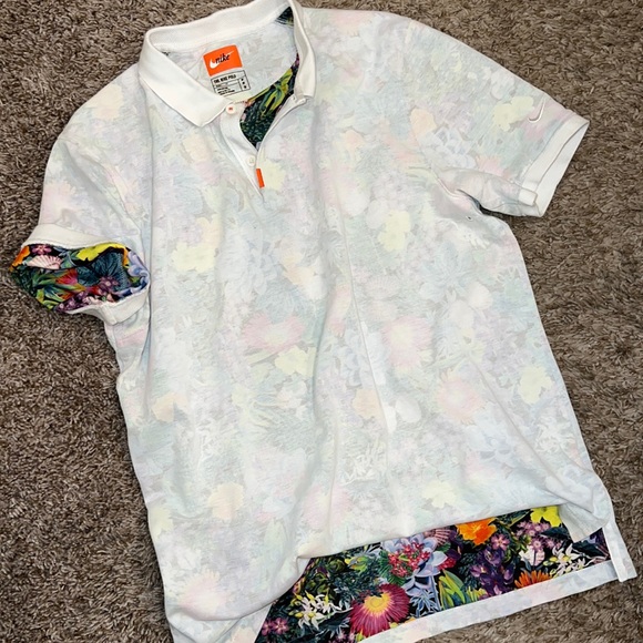 Nike Other - The Nike Polo Mens Sz M Dri-fit Athletic Short Sleeve Reverse Print